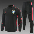 Brazil 2026/27 Black/Red Jordan ¼  Zip Training Set | Adult + Kids Sizes