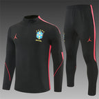 Brazil 2026/27 Black/Red Jordan ¼  Zip Training Set | Adult + Kids Sizes