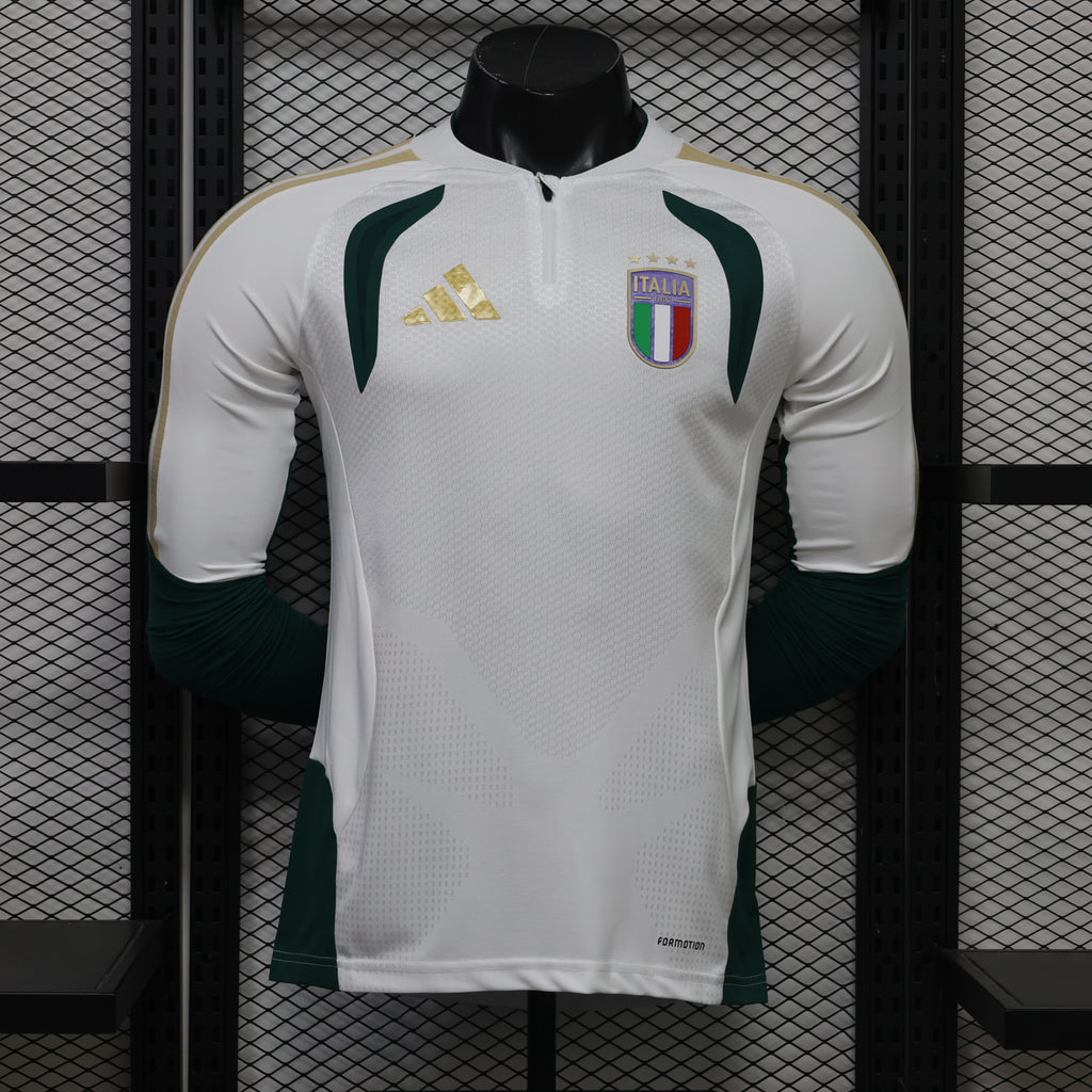 Italy 2026 White ¼  Zip Player Version Training Top