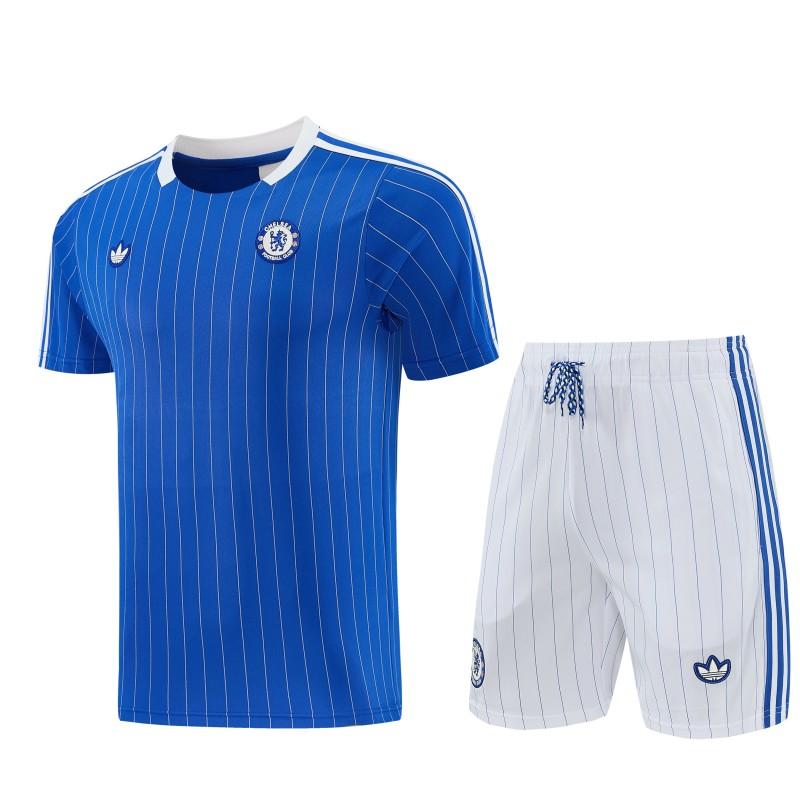 Chelsea 2025/26 Blue/White Casual Shirt + Shorts Set