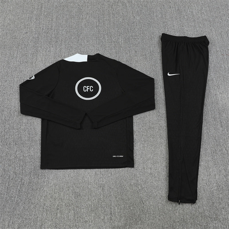 Chelsea 2025/26 Black T90 ¼ Zip Training Set | Adult + Kids Sizes
