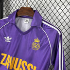 Real Madrid 1984/85 Away Long Sleeve - Retro