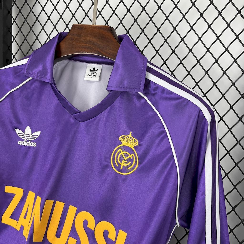 Real Madrid 1984/85 Away Long Sleeve - Retro