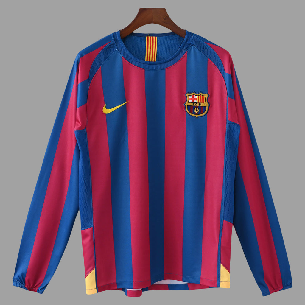 Barcelona 2005/06 Home Long Sleeve - Retro