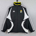 Real Madrid 2006/07 Black/Grey Windbreaker - Retro