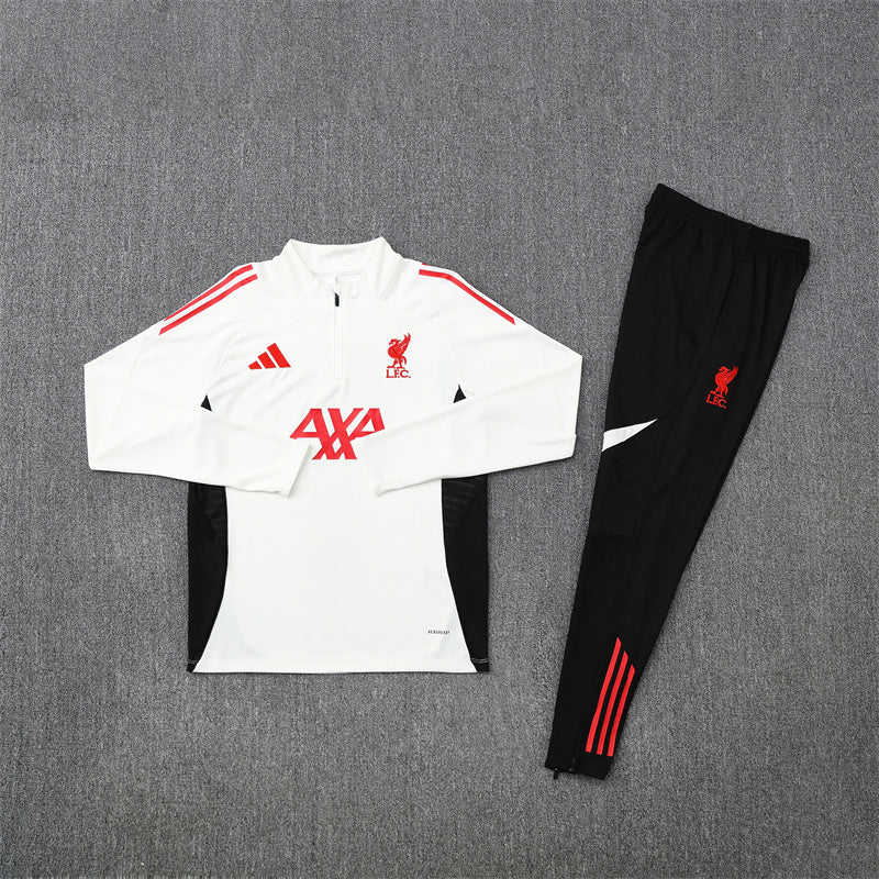 Liverpool FC 2025/26 White ¼  Zip Training Set | Adult + Kids Sizes