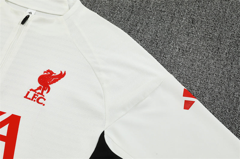 Liverpool FC 2025/26 White ¼  Zip Training Set | Adult + Kids Sizes