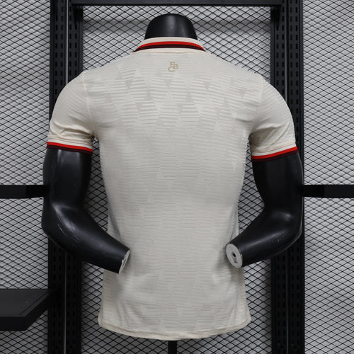 Bayern Munich 2024/25 third jersey, white back view with red collar trim.