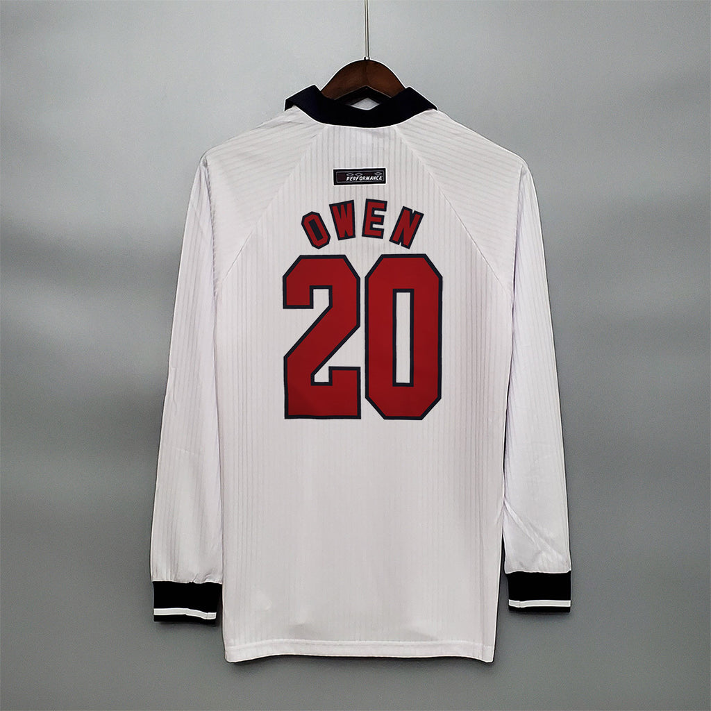 England 1998 Home Long Sleeve - Retro