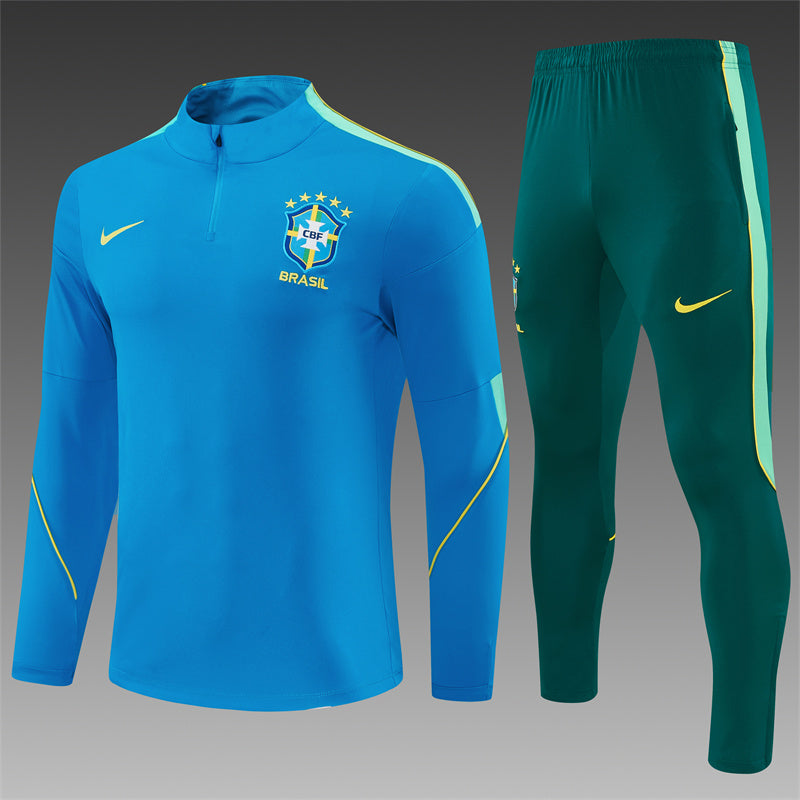 Brazil 2026/27 Blue ¼  Zip Training Set | Adult + Kids Sizes