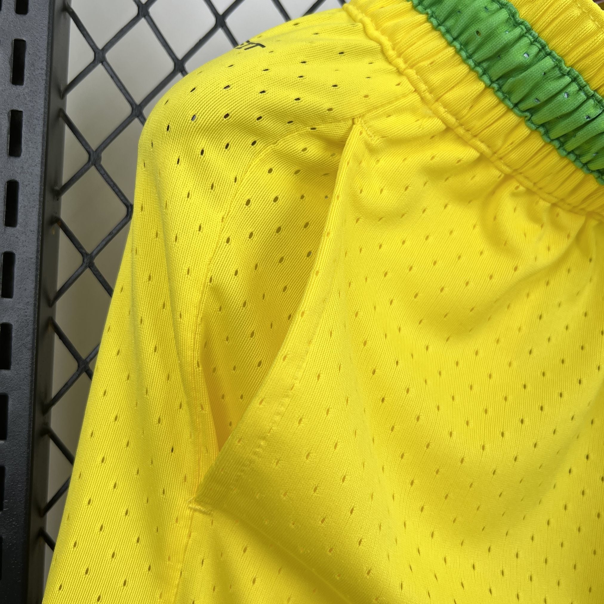 Brazil 2026 Basketball Style Casual Shorts Yellow