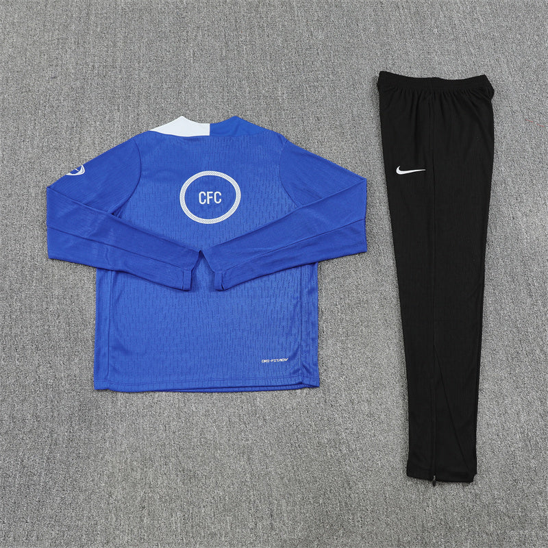 Chelsea 2025/26 Blue T90 ¼ Zip Training Set | Adult + Kids Sizes