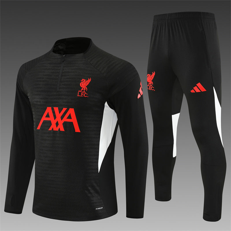 Liverpool FC 2025/26 Black ¼  Zip Training Set | Adult + Kids Sizes