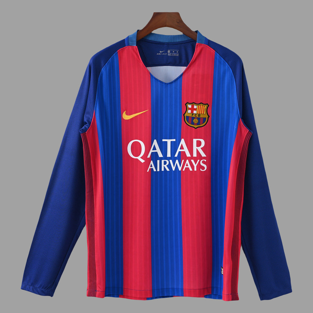 Barcelona 2016/17 Home Long Sleeve - Retro