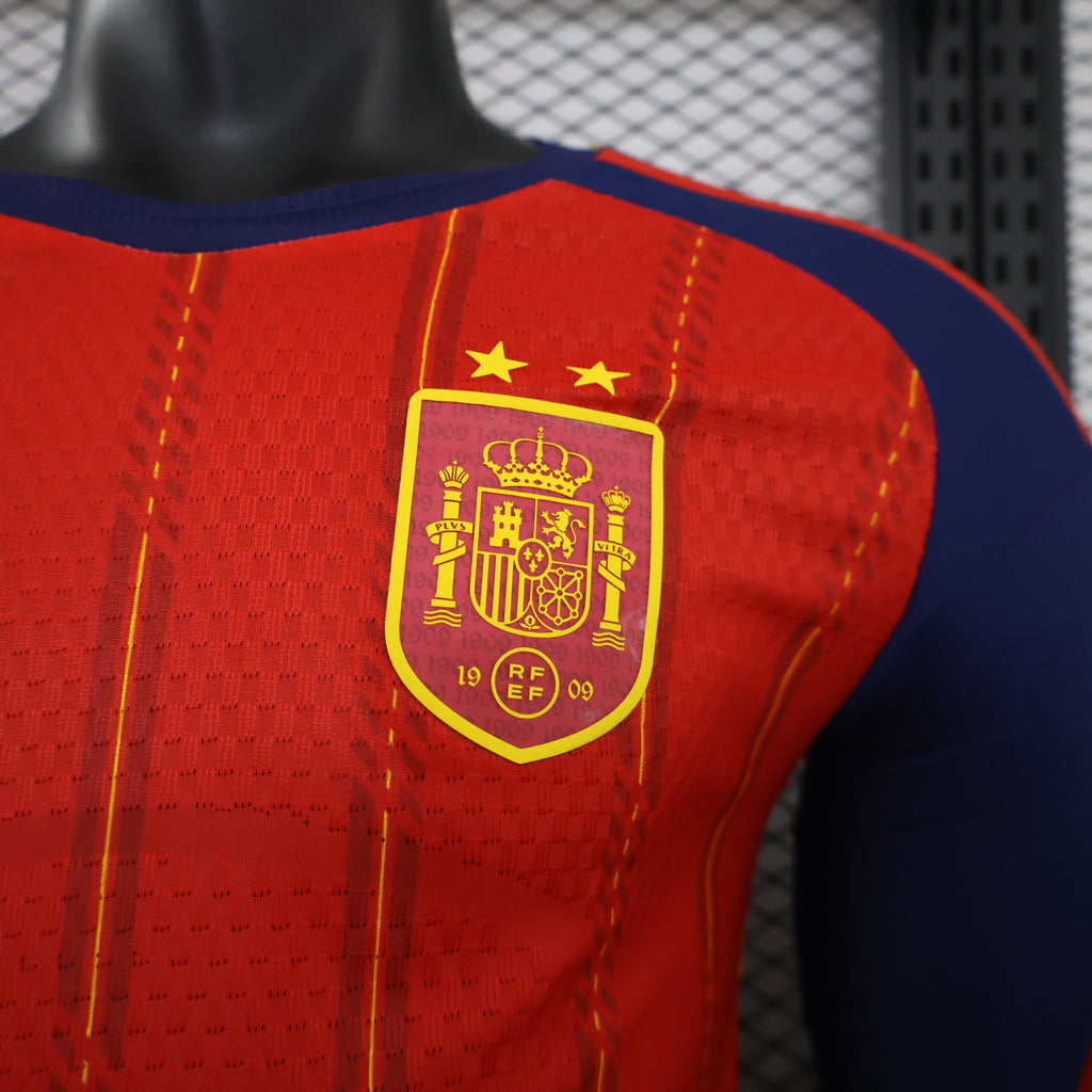 Spain 2026 Home ** 2 Stars + FIFA Champ. Badge Long Sleeve - Player Version