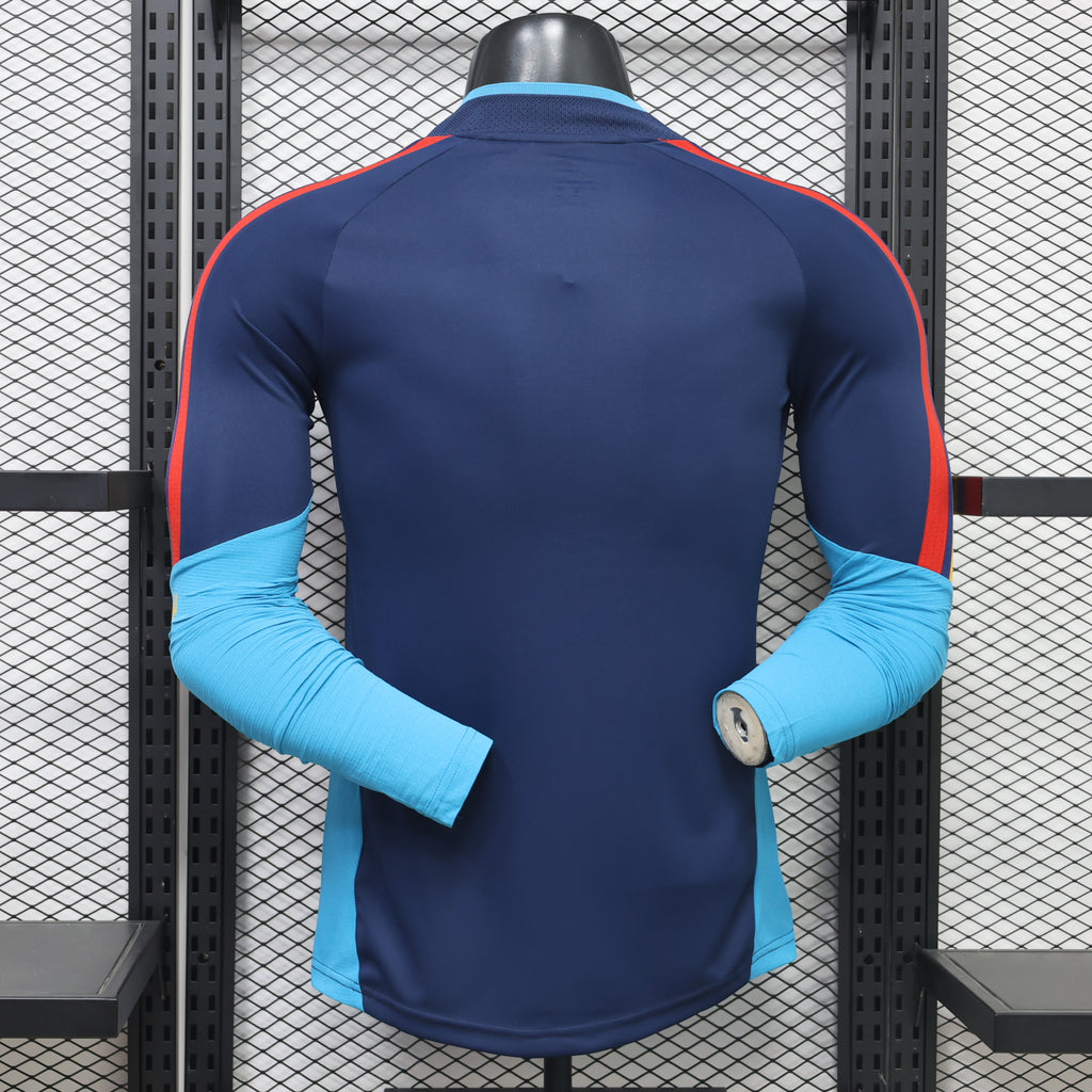 Spain 2026 Navy ¼  Zip Player Version Training Top