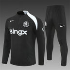 Chelsea 2025/26 Black T90 ¼ Zip Training Set | Adult + Kids Sizes