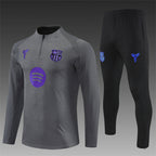 Barcelona 2025/26 Grey Kobe ¼ Zip Training Set | Adult + Kids Sizes