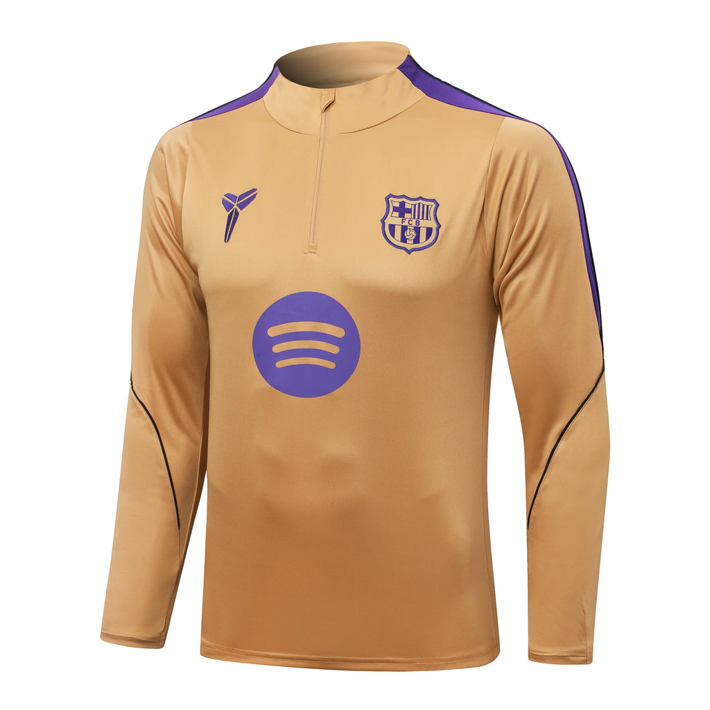 Barcelona 2026/27 Gold Kobe ¼  Zip Training Set | Adult + Kids Sizes
