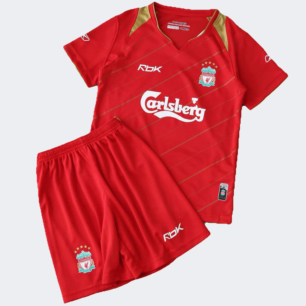 Liverpool FC 2005/06 Euro Home - Retro Kid Kit football kit - view 1