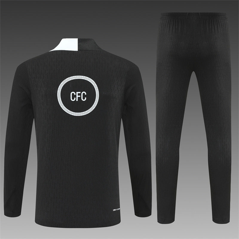 Chelsea 2025/26 Black T90 ¼ Zip Training Set | Adult + Kids Sizes