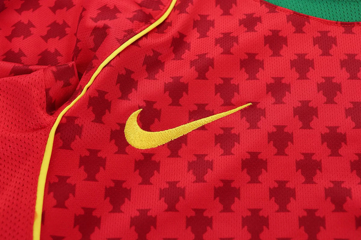 Portugal 2004 Home Long Sleeve - Retro Kid Kit