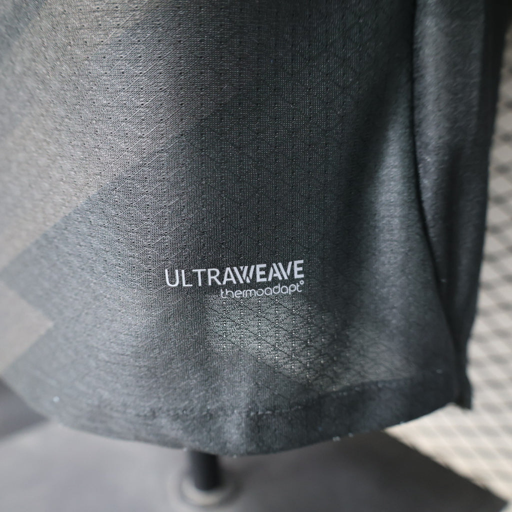 Borussia Dortmund away football jersey (player version) with ULTRAWEAVE themadupc logo on dark fabric