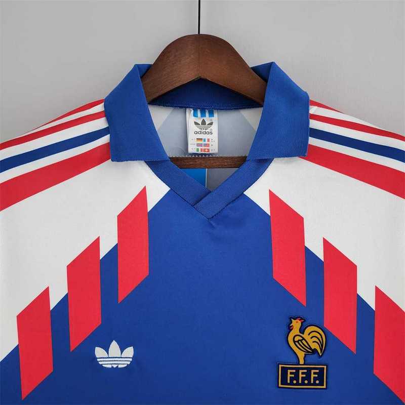 France 1988 Home Long Sleeve - Retro