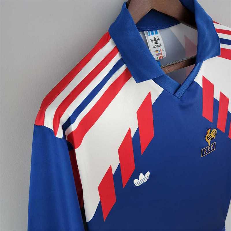 France 1988 Home Long Sleeve - Retro