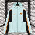 France 2026 Light Blue Hooded Windbreaker