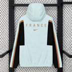 France 2026 Light Blue Hooded Windbreaker