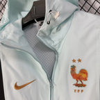 France 2026 Light Blue Hooded Windbreaker