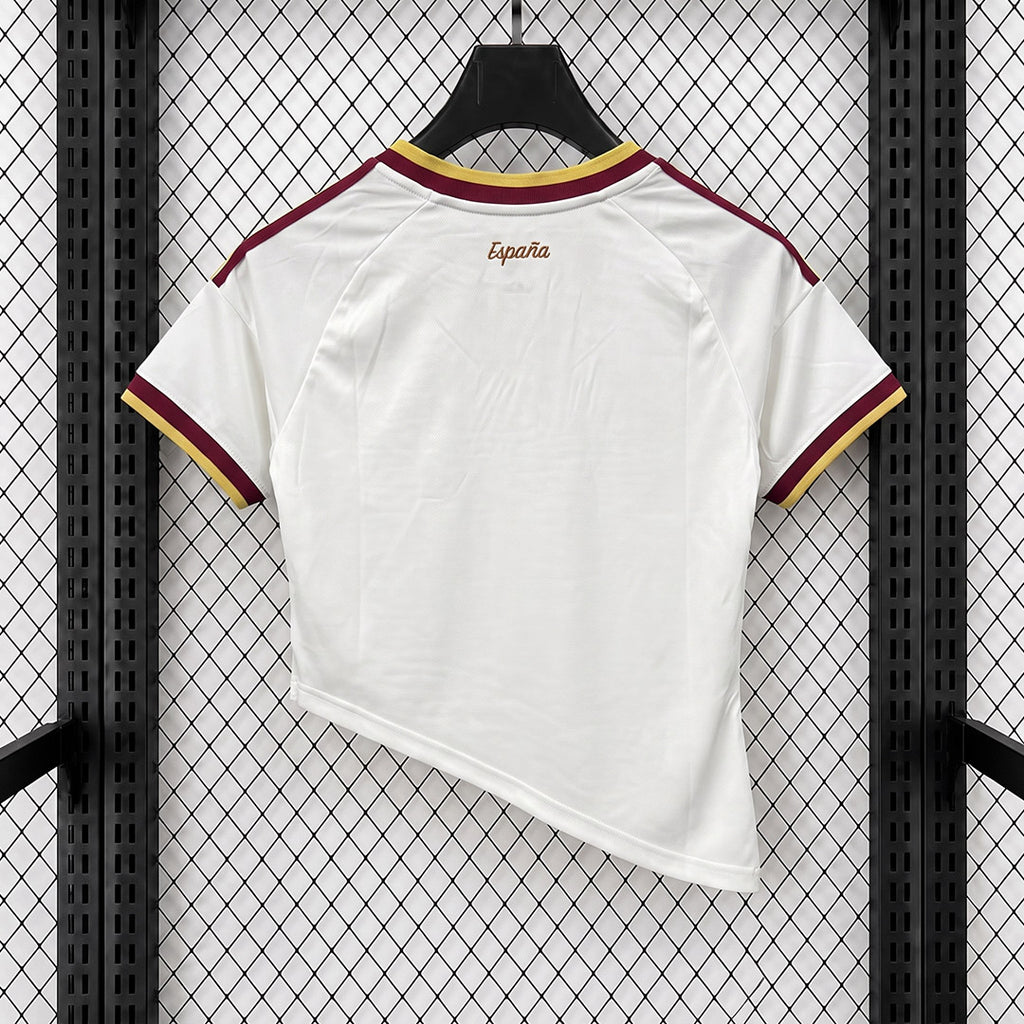Spain 2026 Away 2 Stars Women Asymmetric Hem Crop - Women's Fit
