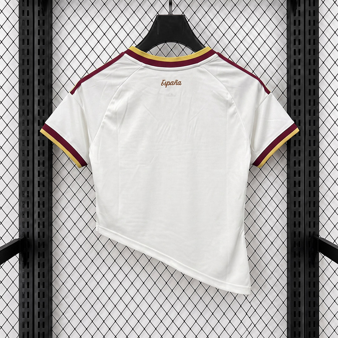 Spain 2026 Away 2 Stars Women Asymmetric Hem Crop - Women's Fit