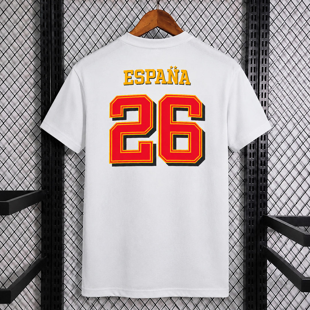 Spain 2026 White Espana 26 Casual T-Shirt
