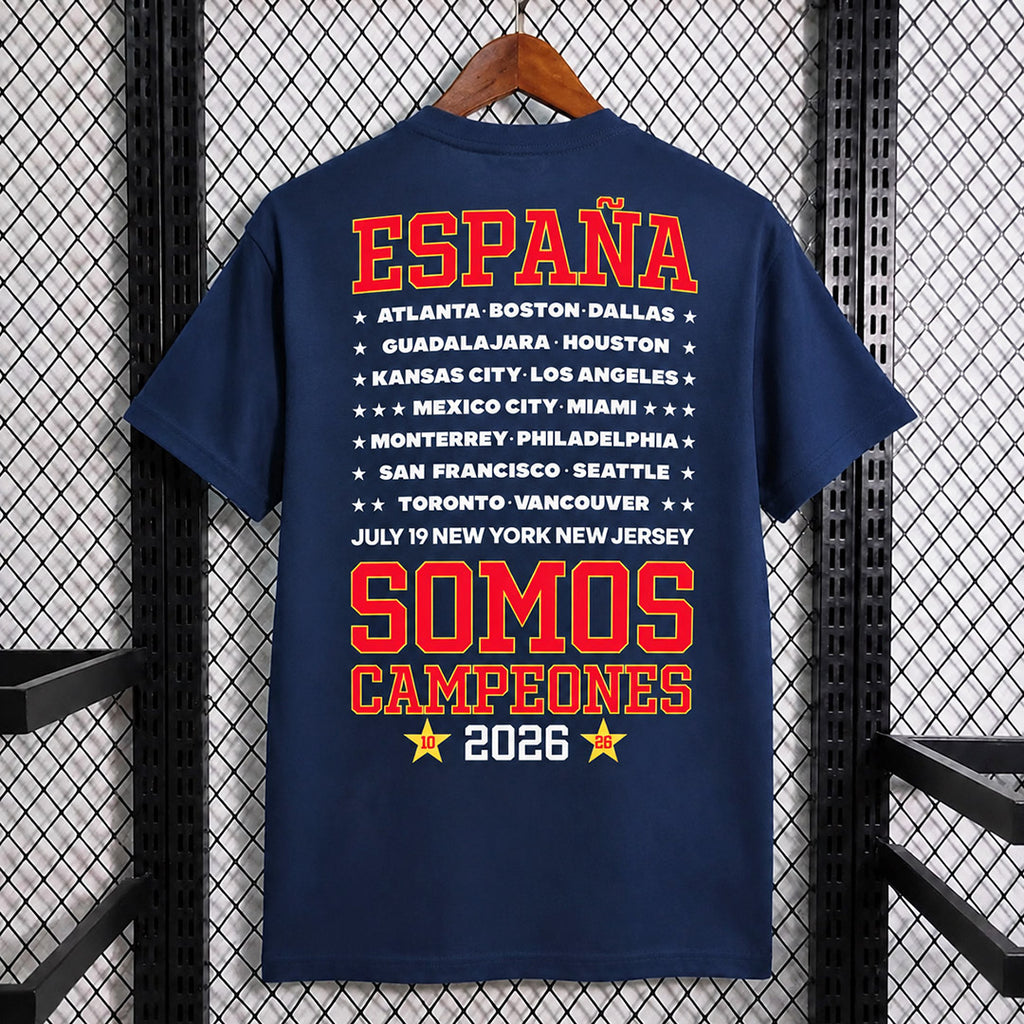 Spain 2026 Navy Campeones Casual T-Shirt