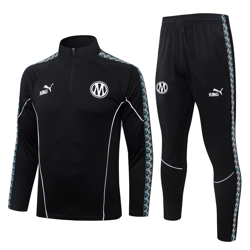Marseille 2026/27 Black ¼  Zip Training Set | Adult + Kids Sizes