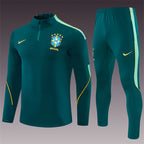 Brazil 2026/27 Green ¼  Zip Training Set | Adult + Kids Sizes