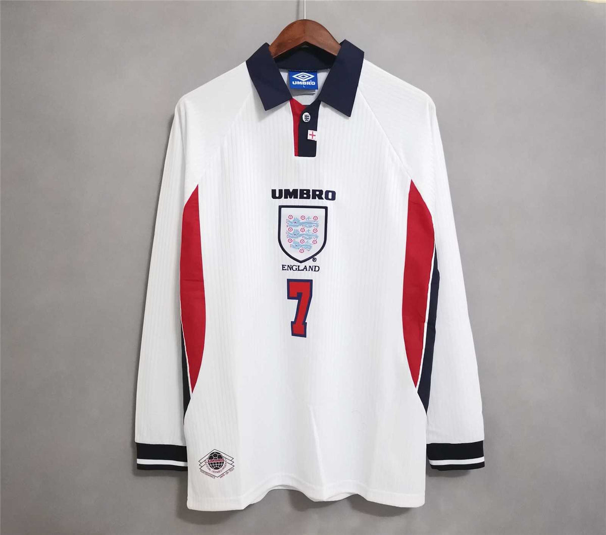 England 1998 Home Long Sleeve - Retro