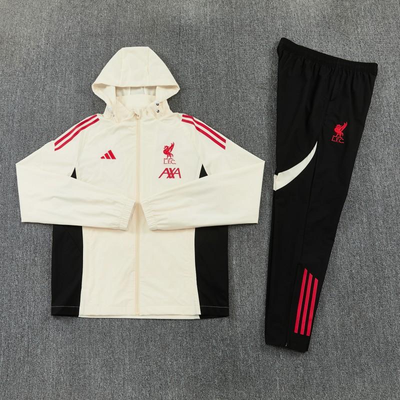 Liverpool FC 2025/26 Cream Hooded Tracksuit