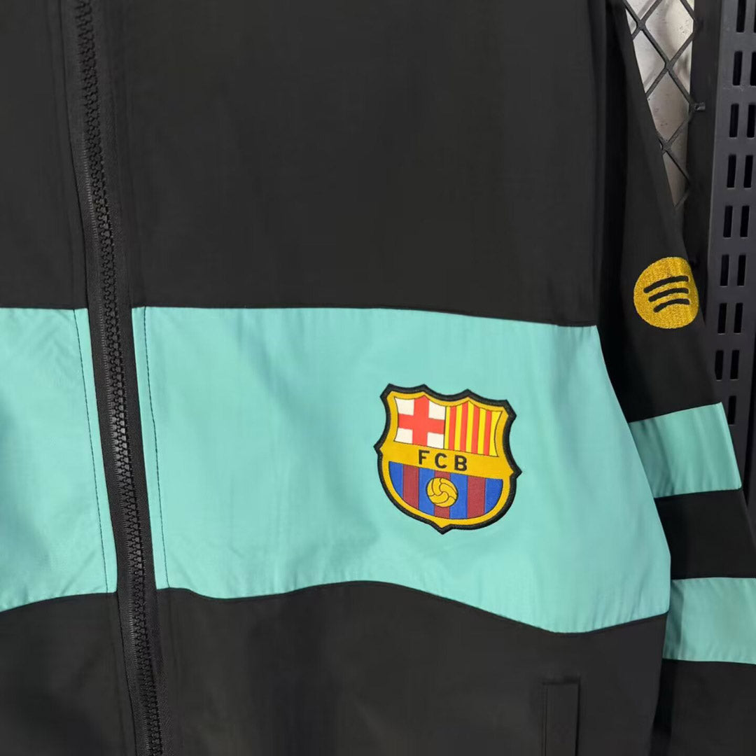 Barcelona 2026/27 Black 1996 Retro Style Windbreaker
