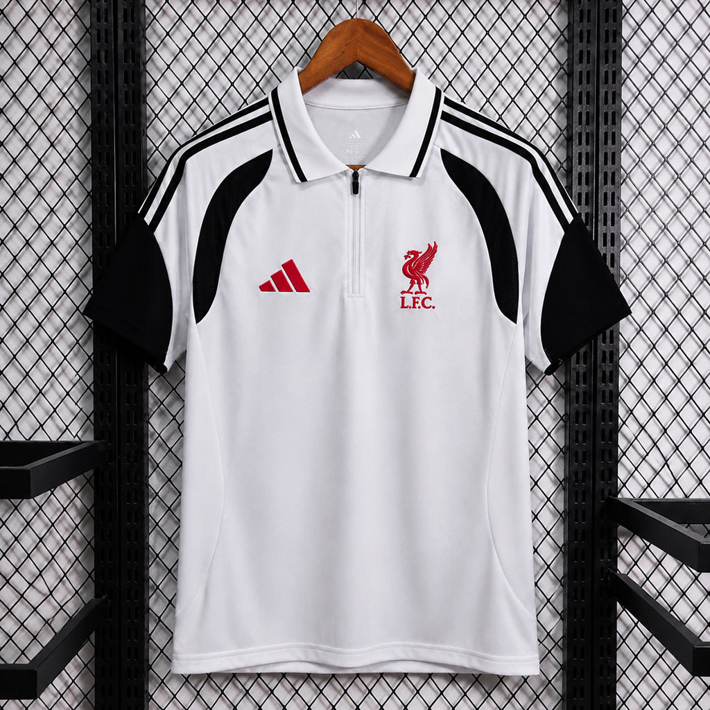 Liverpool FC 2026/27 White Travel Polo