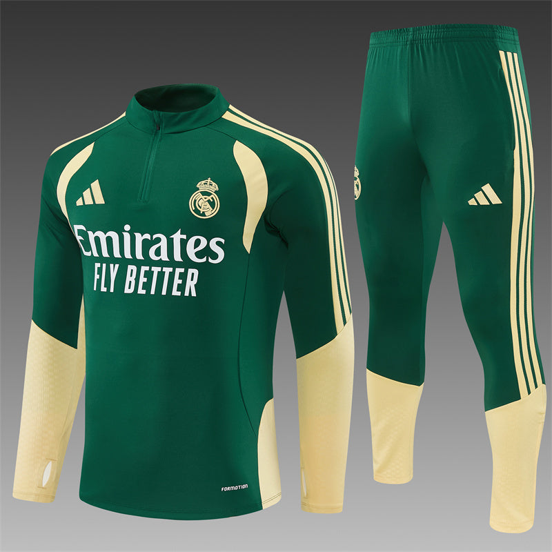 Real Madrid 2026/27 Dark Green ¼  Zip Training Set | Adult + Kids Sizes