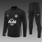 Manchester City 2025/26 Black ¼ Zip Training Set | Adult + Kids Sizes