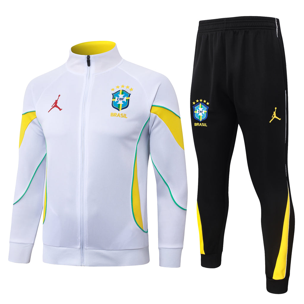Brazil 2026/27 White Black Tracksuit  | Adult + Kids Sizes