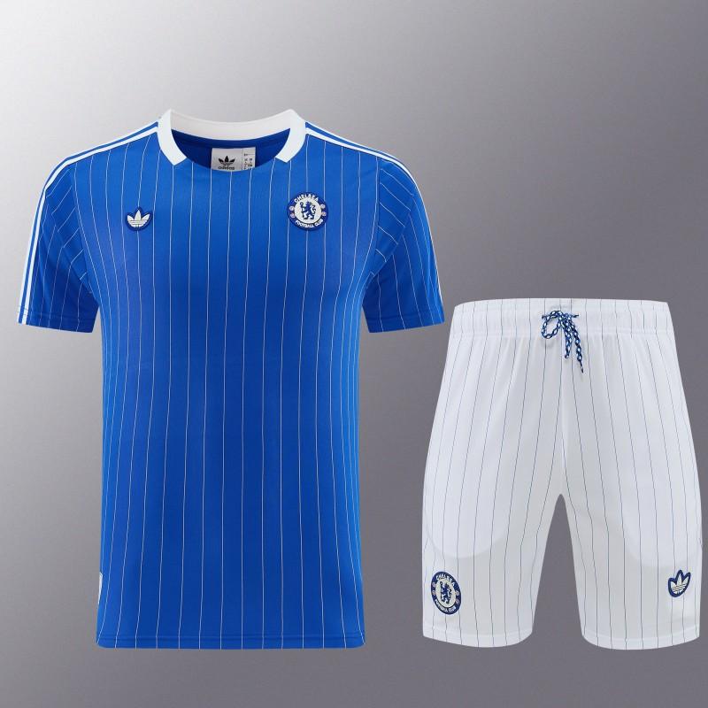 Chelsea 2025/26 Blue/White Casual Shirt + Shorts Set