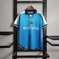 WANCHOPE 23 DAILY DEAL Manchester City 1999/01 Home - Retro w/ Premier League Sleeve Badges