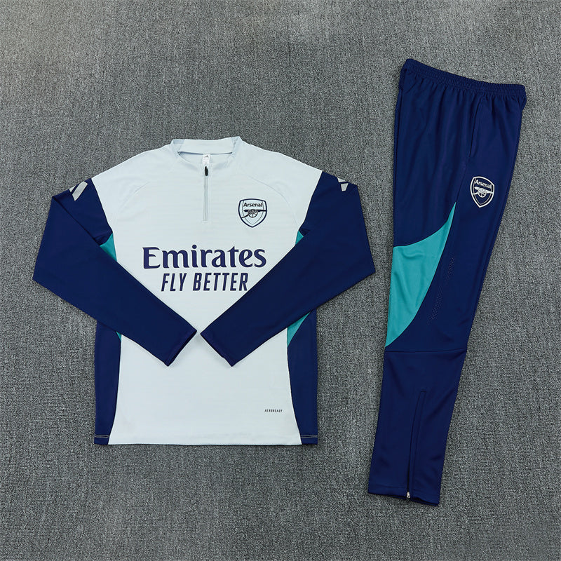 Arsenal 2025/26 White ¼  Zip Training Set | Adult + Kids Sizes