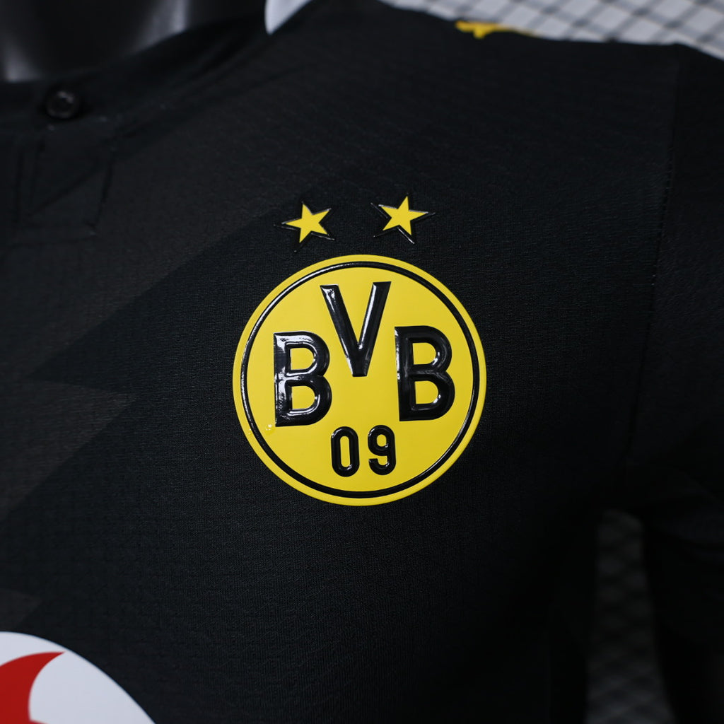 Borussia Dortmund away football jersey (player version) with BVB 09 crest and two yellow stars