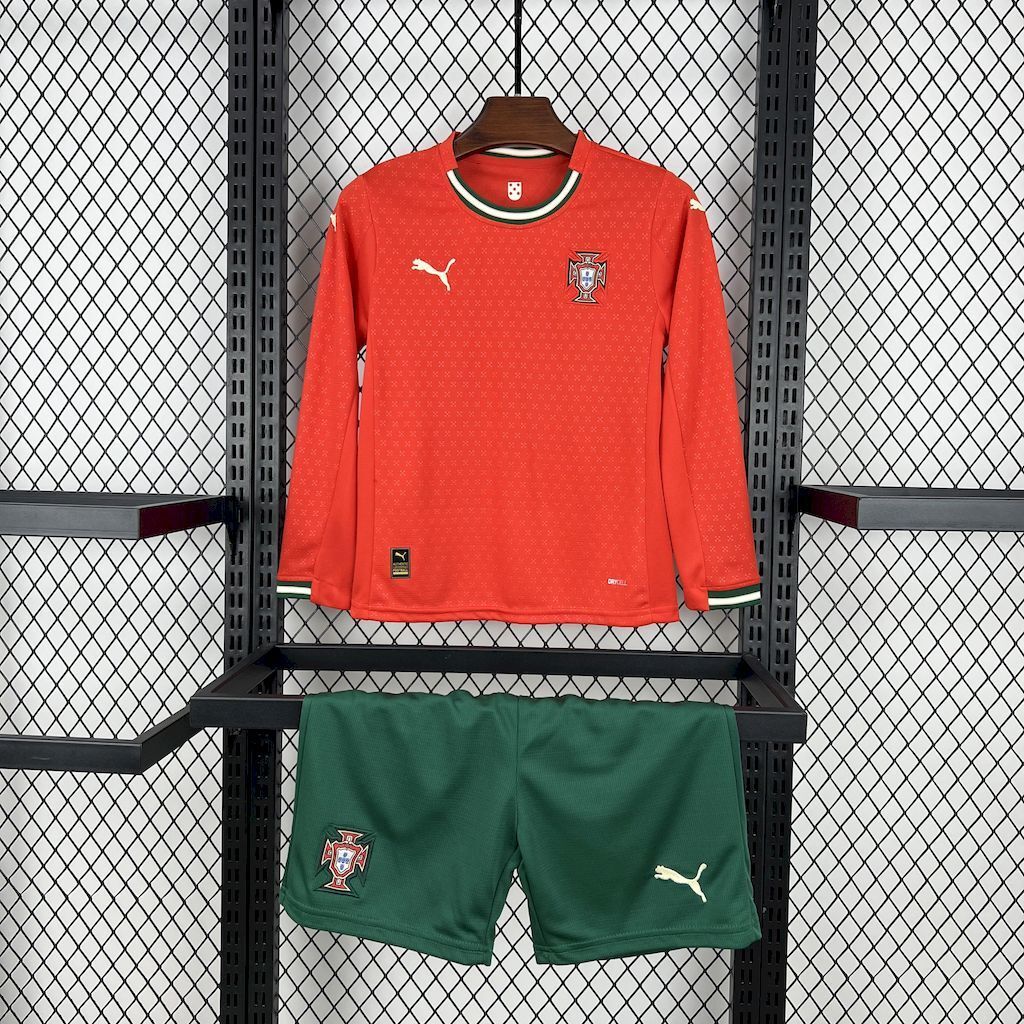 Portugal 2025 Home Long Sleeve - Kid Kit
